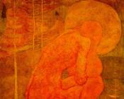 卡兹米尔 马列维奇 : Nude of female in wold